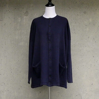 ESKANDAR cotton cardigan, navy blue, one size, GUC - Image 1 of 4