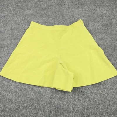 Pantalones Cortos Emmanuelle Khanh 38/S Amarillo Acampanado Minimalista Lujo Retro Mod Vacaciones Foto 1 de 4