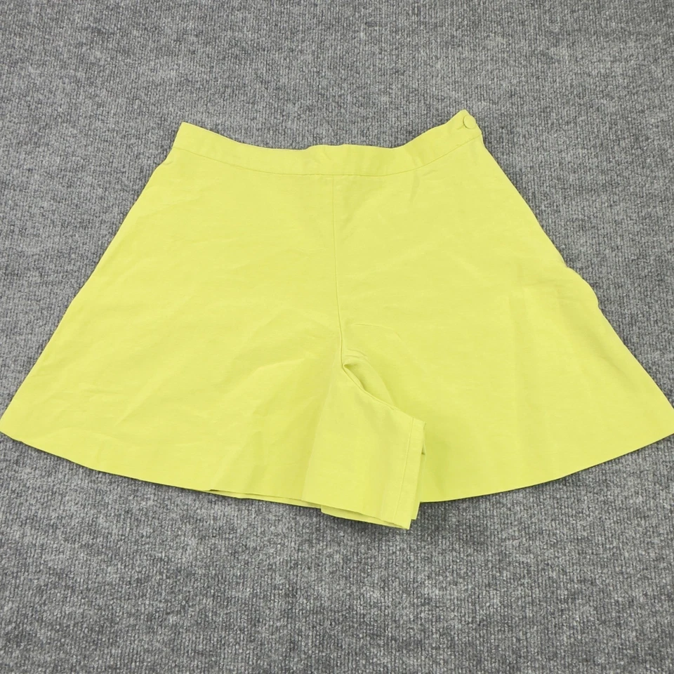 Pantalones Cortos Emmanuelle Khanh 38/S Amarillo Acampanado Minimalista Lujo Retro Mod Vacaciones Foto 1 de 4