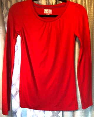 Size XL 14-16 Shirt Red Long Sleeve T-Shirt polyester/cotton blend - Image 1 of 4