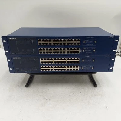 LOT OF 2 Netgear FS750NA - 48-Port Switch - 2 Gig Slots - Image 1 of 4