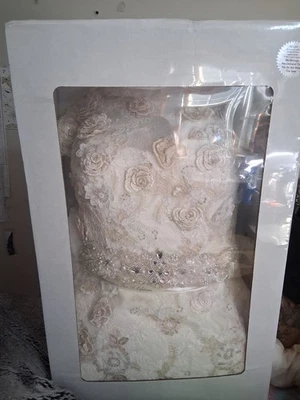 davids bridal wedding dress size 14 Melissa Sweet Cream - Image 1 of 2