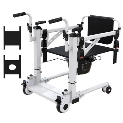 Portable Patient Lift Transfer Chair w/ 180° Split Seat&Potty Lifts for Home Use - Image 1 of 4