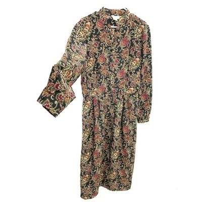 Vintage Talbots 90’s Paisley Print Faux Wrap Dress Size 16 - Image 1 of 4