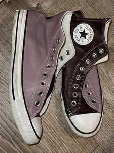 Converse Chuck Taylor High Top Womens 10.5 Purple 2-Tone Leather Sneakers VGUC - Picture 1 of 9
