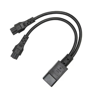 Splitter Power Plug Cord Iec320 C14 Male To Dual Iec320 C5 Female Power Cord LS - Picture 1 of 23