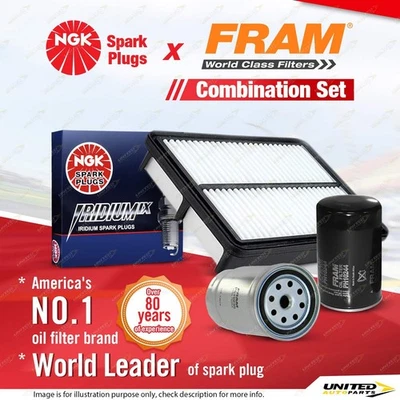 NGK Iridium IX Spark Plugs + Fram Filter Service Kit for Kia Sportage KM 2.0L - image 1 of 3
