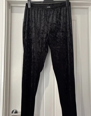 LTS Tall Legging Long Tall Sally Velour Velvet size 18 Uk Party  - Image 1 of 4