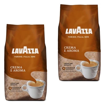Lavazza Crema e Aroma Roasted Coffee Beans 2 x 1kg - Image 1 of 2