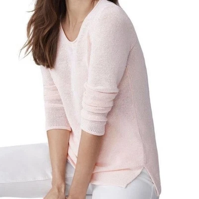 Suéter J. McLaughlin Callum Cuello en V Calce Relajado Rosa Claro Para Mujer Talla Pequeña” Foto 1 de 4