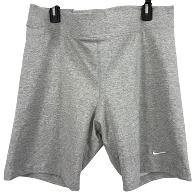 Nike Heather Gray Pull On Elastic Waist Biker Shorts NWT Gym Womens sz 2X - Image 1 of 4