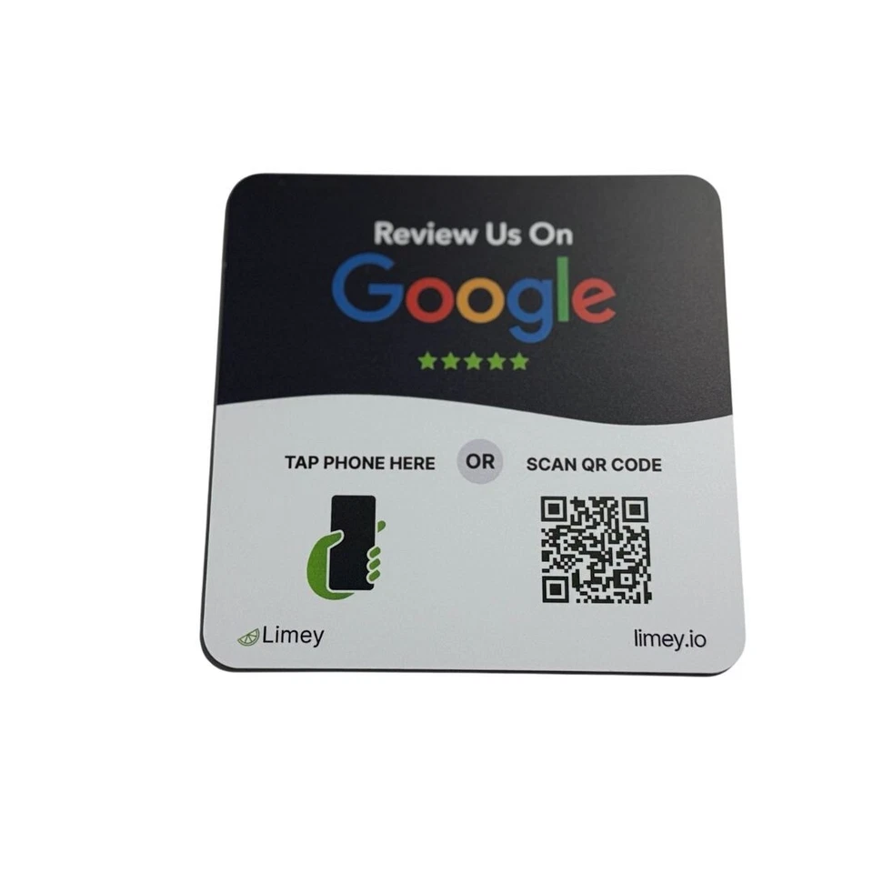 10-Pack Google Review Plates – Matte Finish | NFC + QR | Table Display - image 1 of 1