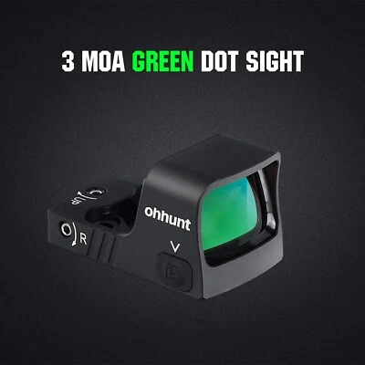 ohhunt RD U1 Green Dot Sight Rmsc Footprint 3 MOA Dot Reticle Reflex Sight