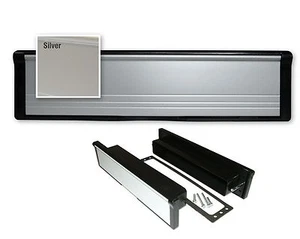 Moderno buzón de 12" PLATEADO placa de letras: con pinceles - Imagen 1 de 3