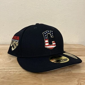 New Era Navy Cleveland Guardians 4th of July Low Profile 59FIFTY Size 7 3/8 -NEW - Picture 1 of 8
