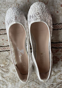 Lace Flats  Shoes "De Blossom Collection" (off White Lace) [Sz.7]