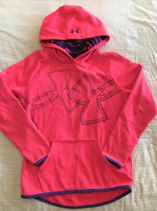 UNDER ARMOUR cold gear neon pink hoodie youth MEDIUM Pocket - Picture 1 of 7