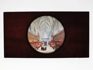 York Minster Interior Wooden Lantern Slide By Carpenter Westley c1830s/40s - Foto 1 di 2