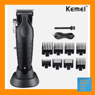 Akku Haarschneidemaschine Elektro Trimmer Friseur Kemei KM-2296 Dock Charge SCHNELLE P&P