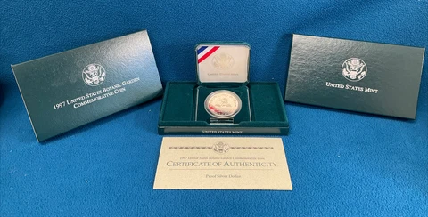1997 United States Botanic Garden Commemorative Proof Coin US Mint OGP Cover