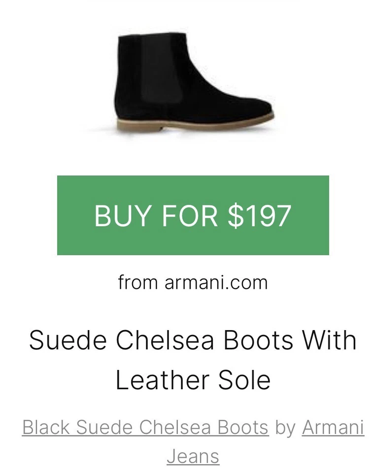 Tênis Chelsea Masculino AJ Armani Jean Couro Preto Botas Raras Tamanho 9.5 EUA - Imagem 1 de 4