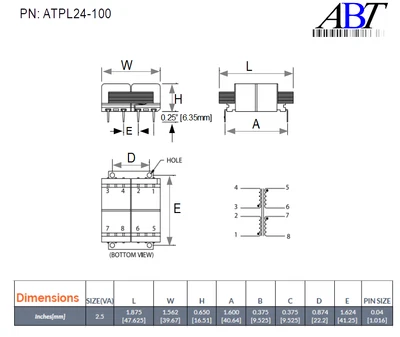 Lote de 16 transformadores de bajo perfil 115/230Vac paralelos secundarios/serie 24/12Vac Foto 1 de 4
