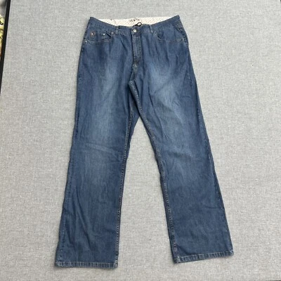 Jeans Jack of Spades Hombre 40x34.5 Azul Oscuro Alto Rodillo Elastizado Denim Foto 1 de 4