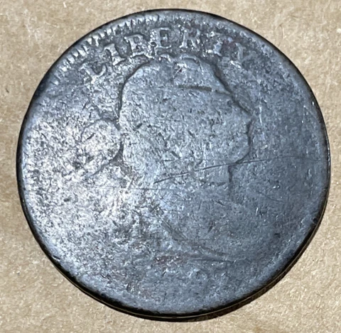 1797 Draped Bust Large Cent Reverse of 1795 Gripped Edge AG Cover