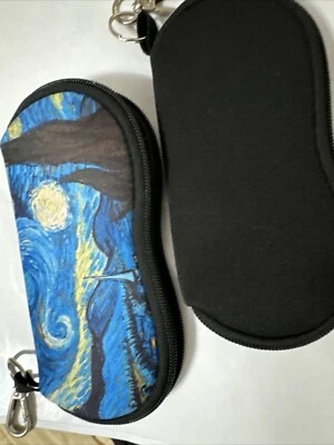 2 estuches de neopreno con cremallera suave para gafas ligeros en gran forma negros y azules Foto 1 de 4