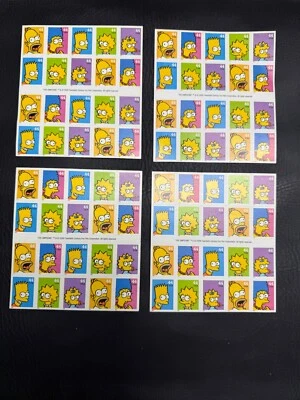 ALL 4 Varieties Simpsons Convertible Booklets of 20-Excellent, unused condition - Image 1 of 4