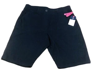NWT Izod Girls Navy Approved Schoolwear Uniform Adjustable Waist Shorts Sz 16.5 - Picture 1 of 12