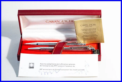 Caran d'Ache Set mit Kugelschreiber & Bleistift ECRIDOR mit +PTT+ werbe Gravur - Bild 1 von 4