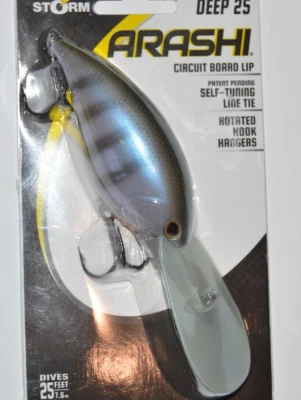 Storm arashi rattling deep 25 3,5 дюйма басовая приманка ныряет до 25 футов голубая жабра - Изображение 1 из 4