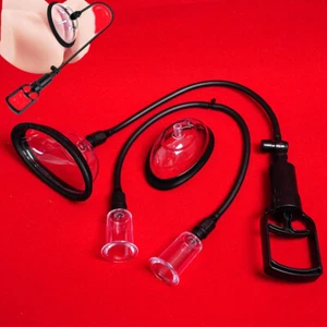 2in1 Women-Breast-Nipple-Pump-Clit-Pussy-Suction-Pump-Bondage-Sex Toys Bondage - Picture 1 of 19