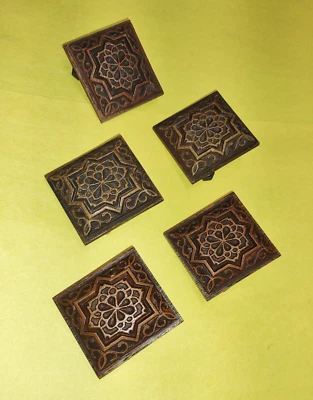 1973-74 Cadillac Eldorado Wood Woodgrain Insert for Door Strap Retainer (1) EC - Image 1 of 4