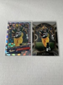 AJ Dillon Rookie Card LOT (2) Concourse Level Base, DONRUSS The Rookies PACKERS - Picture 1 of 4