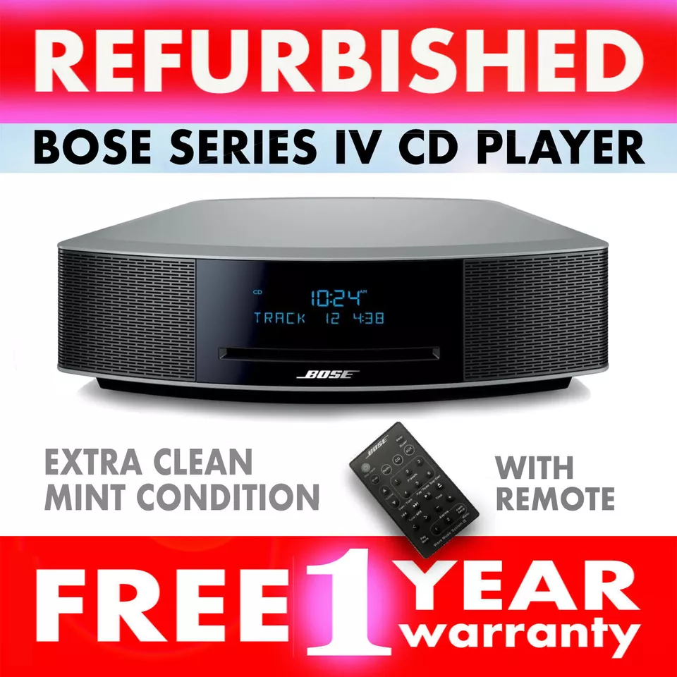 Refurbished Bose Wave Music System IV CD Player AM/FM Radio Platinum Silver - Image 1 of 2