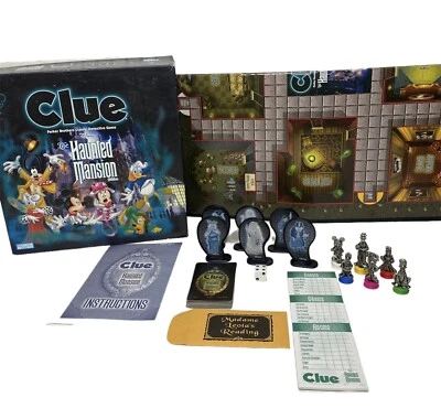 Clue Disney The Haunted Mansion Edition Board Game COMPLETE USED 2004 - Image 1 of 4