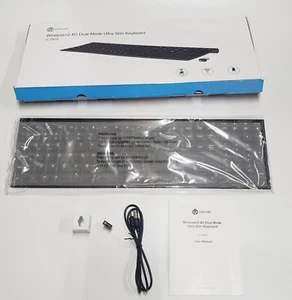 iclever IC-DK03 Wireless + 2.4G Dual Mode Ultra Slim Bluetooth Keyboard BLACK - Picture 1 of 6