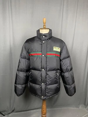 Gucci Big Logo RECENT Men's Black Down Insulated Puffer Jacket Size 54 - Image 1 of 4