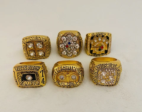 6 PCS Pittsburgh Steelers Ring SB Championship Complete SET, USA SHIP Cover