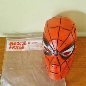 Vintage 1981 Cesar Halloween Mask Spider-Man Adult Full Size Vinyl Plastic Rare - Picture 1 of 19
