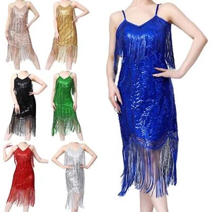 Women Dancewear Lyrical Dress Halloween Costume Stage Latin Sparkle Dance Rumba - Picture 1 of 95