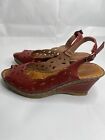 Patrizia by Spring Step Womens Sandals   Wedge Slingback Red  Size 37
