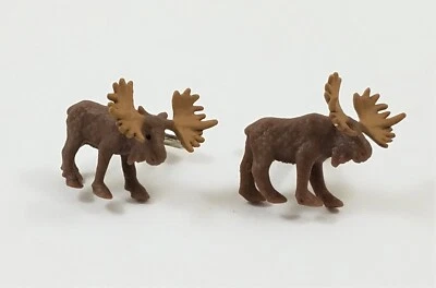 Moose Cufflinks Wedding Groomsmen Nature Animals Zoo Wildlife Forest Woods Deer - Imagem 1 de 3
