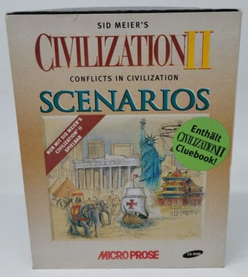 Sid Meier's Civilization II Scenarios- PC - BIG BOX incl. Cluebook - Bild 1 von 3