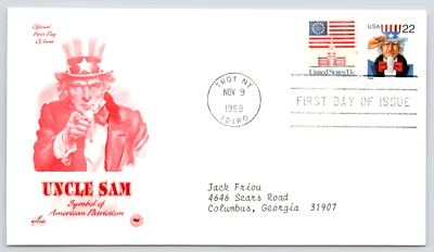 First Day Cover Uncle Sam Symbol of American Patriotism 11/09/1999 - Image 1 of 2