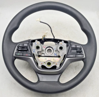 Controles de cruzeiro de áudio volante borracha preta Hyundai Elantra 2017-2018 fabricante de equipamento original - Imagem 1 de 4