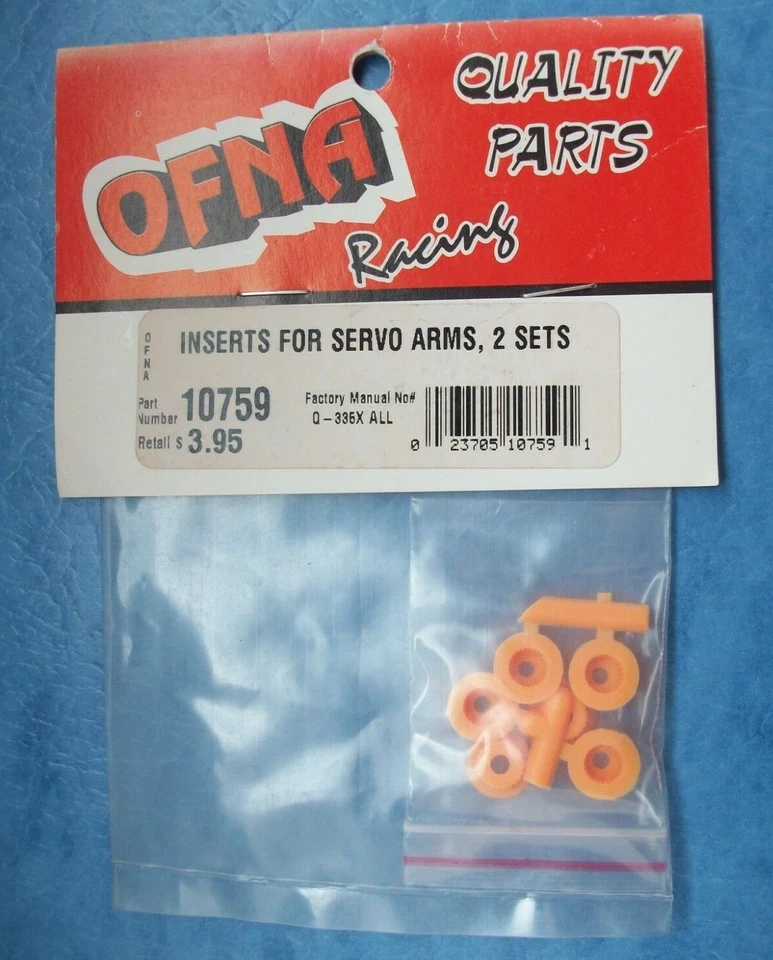 VINTAGE OFNA 10759 ORANGE INSERTS FOR SERVO ARM OFN10759 NIP - Image 1 of 1