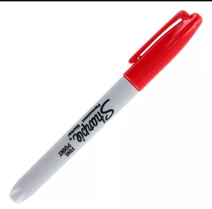 Sharpie Permanentmarker, feine Spitze, rot, 1 Stück - Bild 1 von 2
